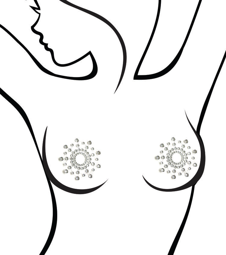 Sexy Af Iridescent Crystals Nipple Covers