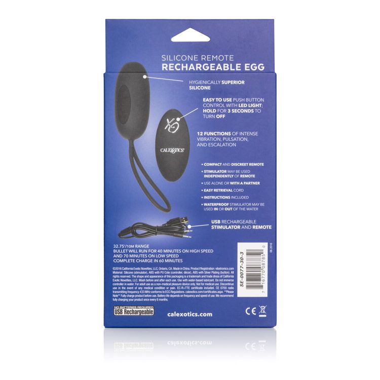 Silicone Remote Rechargeable Egg