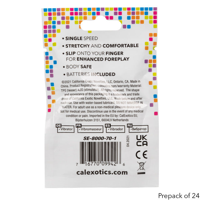 Foil Pack Vibrating Finger Teaser 24pk