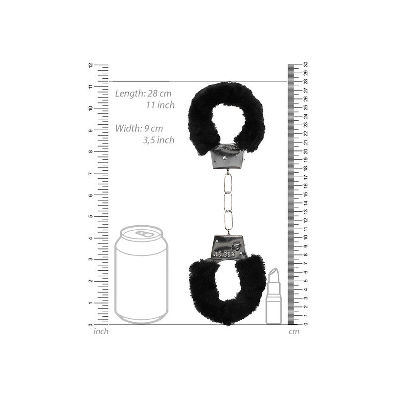 Pleasure Furry Hand Cuffs W/ Quick Release Button