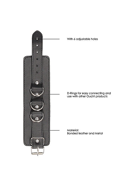 Bonded Leather Hand Or Ankle Cuffs W/ Adjustable Straps