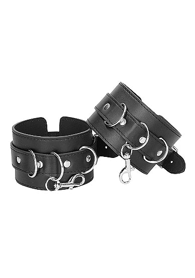 Black & White Hogtie W/ Hand & Ankle Cuffs Bonded Leather