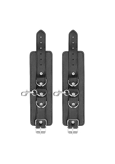 Black & White Hogtie W/ Hand & Ankle Cuffs Bonded Leather