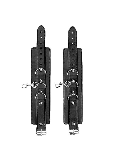 Black & White Collar W/ Hand Cuffs W/ Straps & Chain