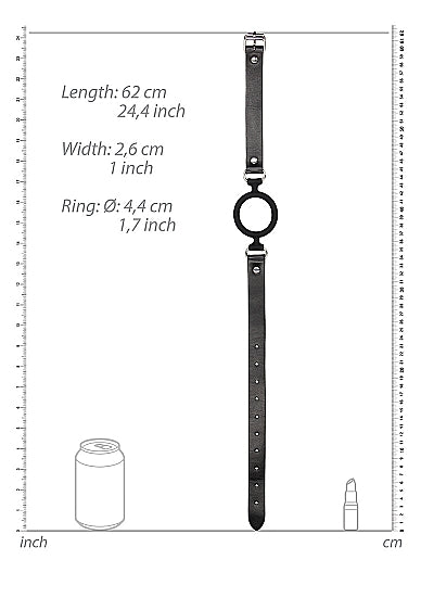 Black & White Silicone Ring Gag W/ Adjustable Straps
