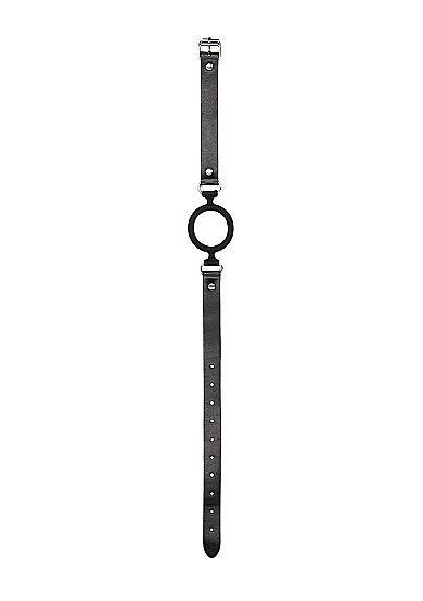 Black & White Silicone Ring Gag W/ Adjustable Straps