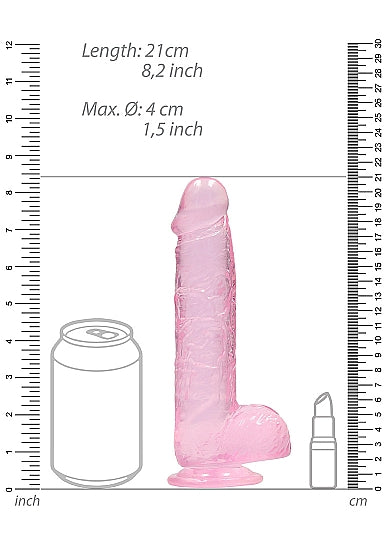 Real Cock 8in Realistic Dildo W/ Balls