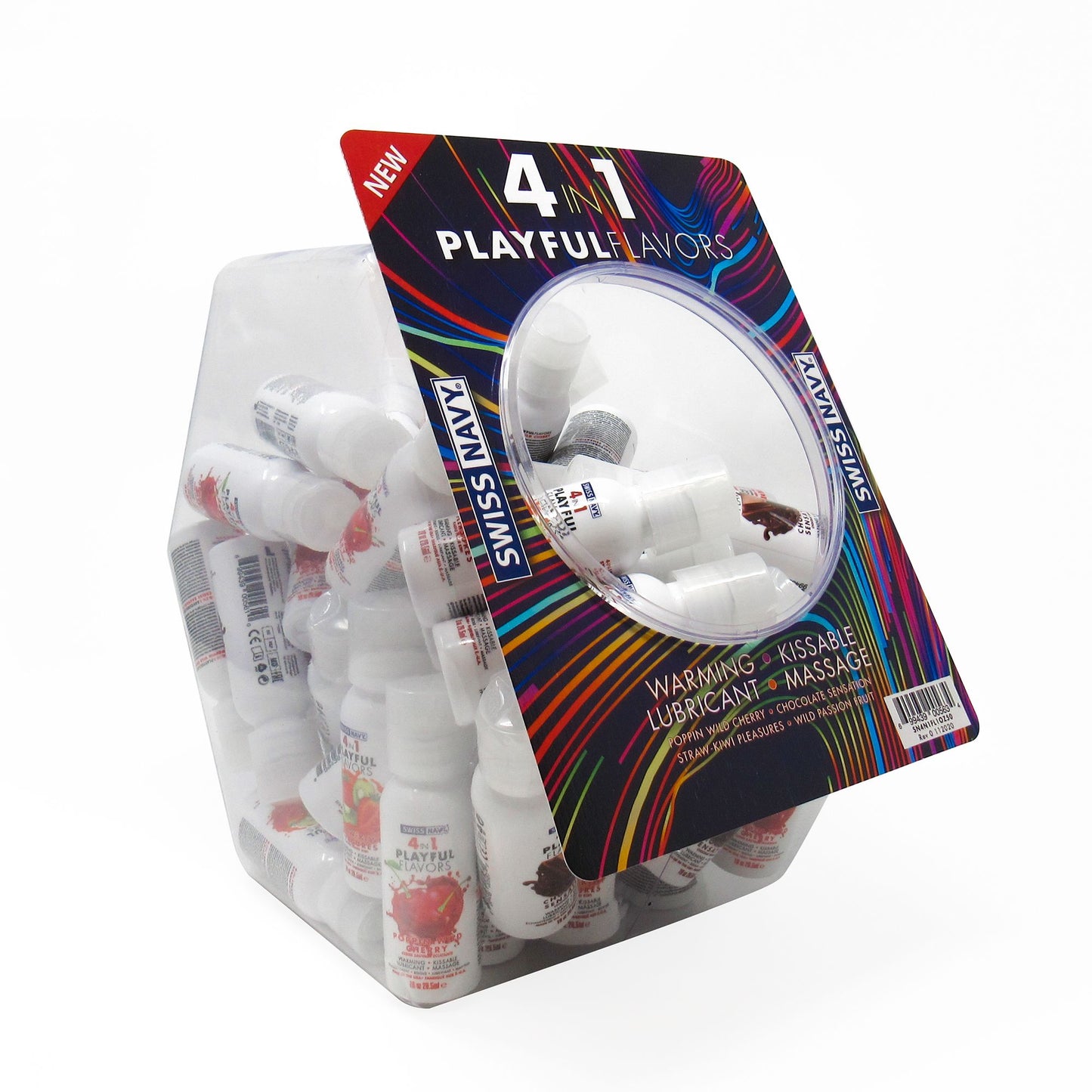 Swiss Navy 4 In 1 Playful Flavors Asst 50 Ct Fishbowl