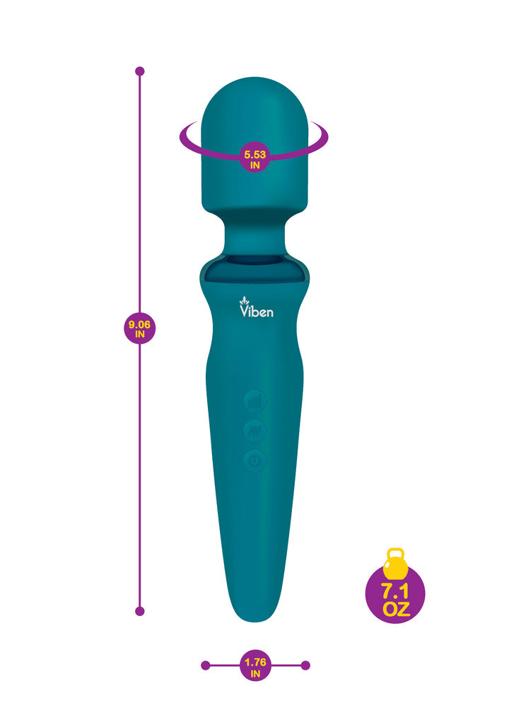Viben Fierce Intense Wand Massager Ocean Vybrant Keene Viben Fierce Intense Wand Massager Ocean Vybrant Keene