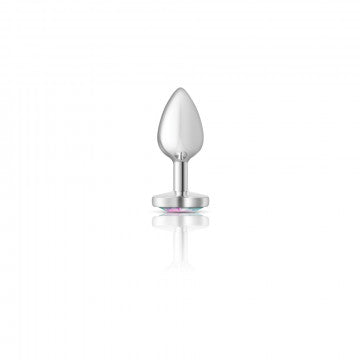 Cheeky Charms Heart Clear Iridescent Silver Plug