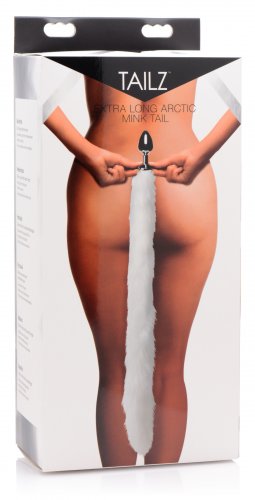 Tailz Extra Long Mink Tail Metal Anal Plug