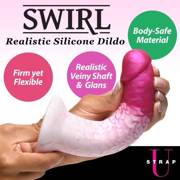 Strap U Real Swirl Realistic Dildo