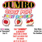 Jumbo Fruit Flavored Cock Pops 6pc Display