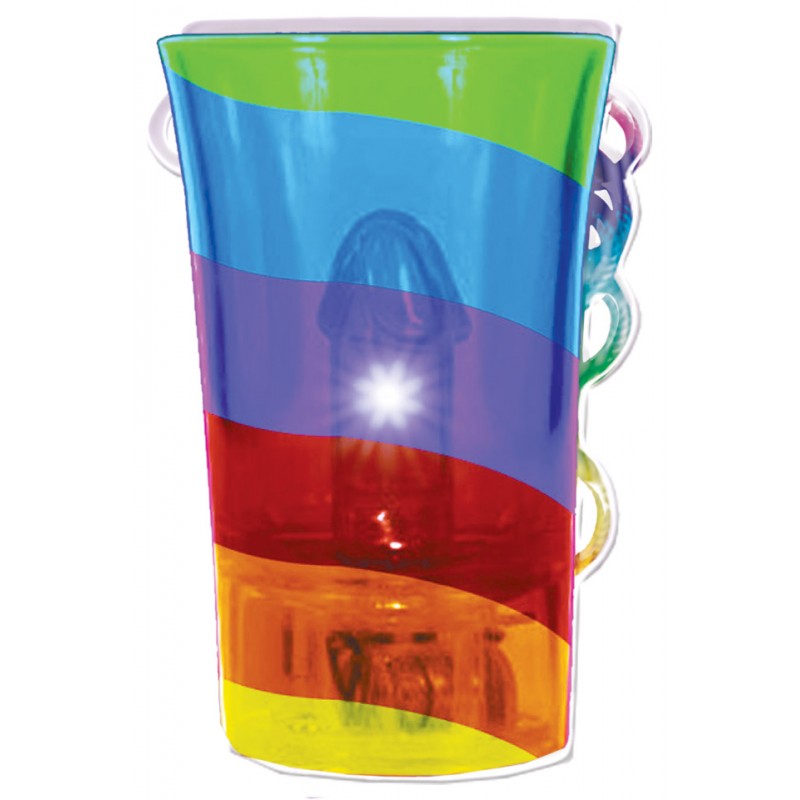 Light Up Rainbow Pecker Shot Glass