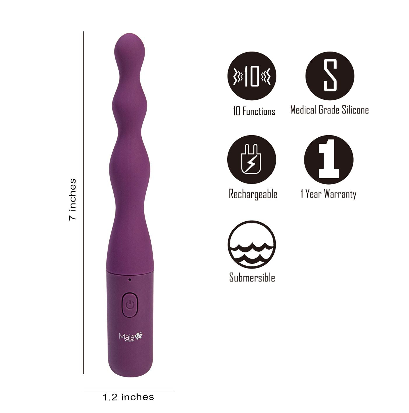 Dani 10 Function Silicone Bead Anal Vibe