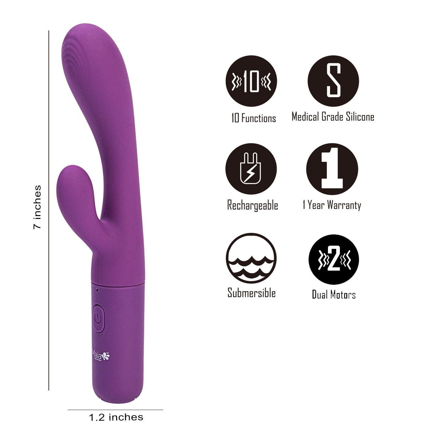 Rayla Dual Stimulation Vibe Silicone & Rechargeable