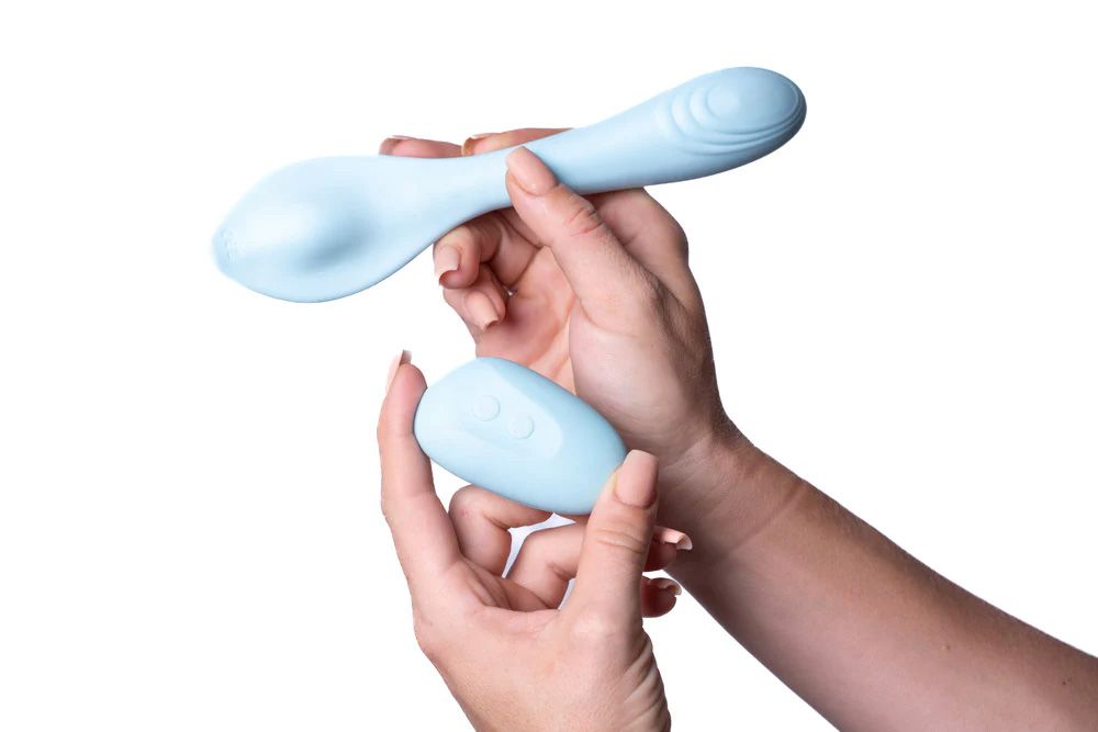 Harmonie Teal Bendable Dual Vibrator W/ Remote Control