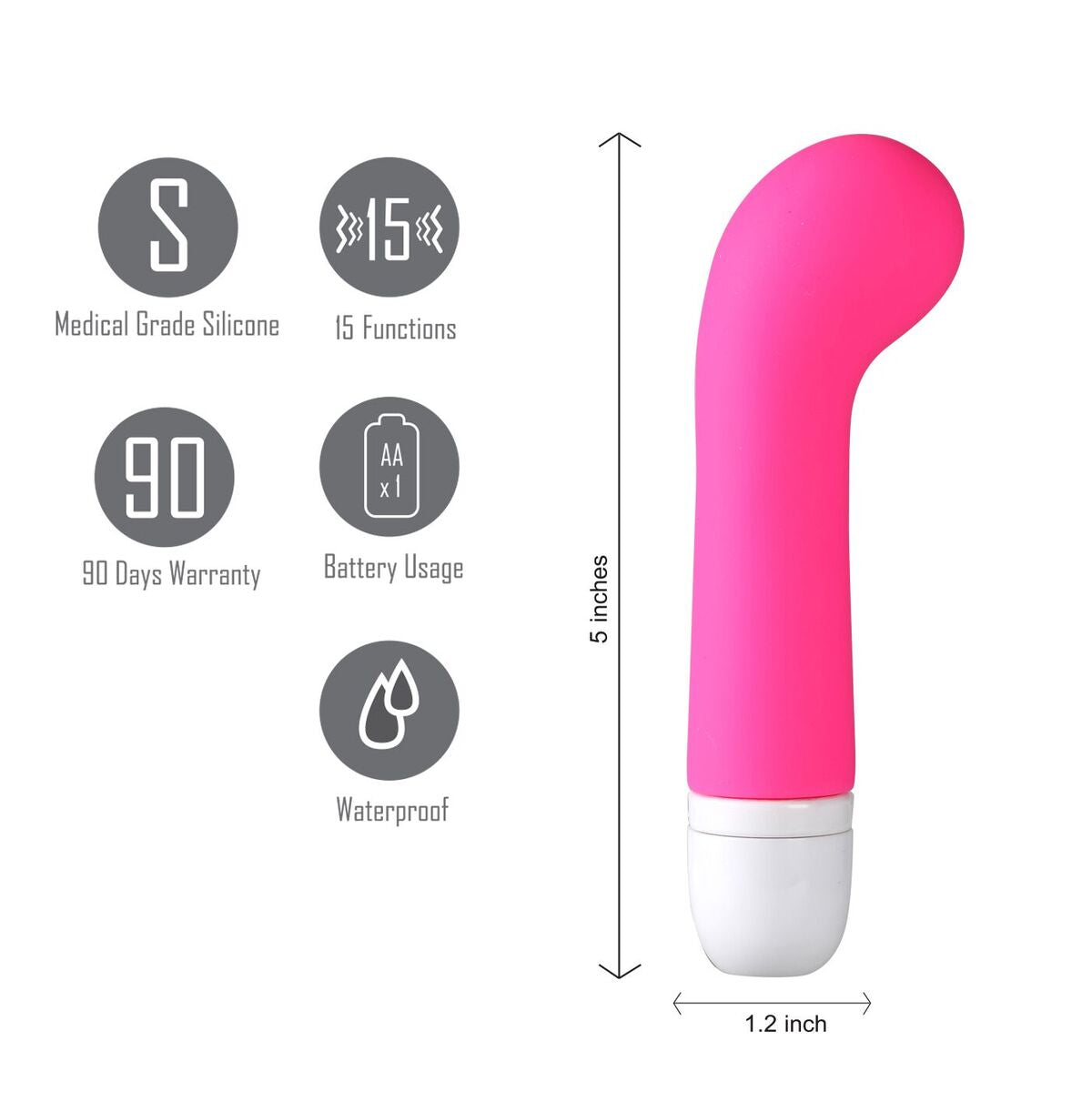 Ava Silicone G Spot Vibe Neon Pink