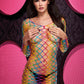 Lapdance Fencenet Rainbow Mini Dress