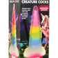 Creature Cocks Uni-glow Glow In The Dark Rainbow Dildo