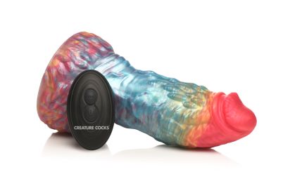 Creature Cocks Rainbow Phoenix Vibrating Silicone Dildo