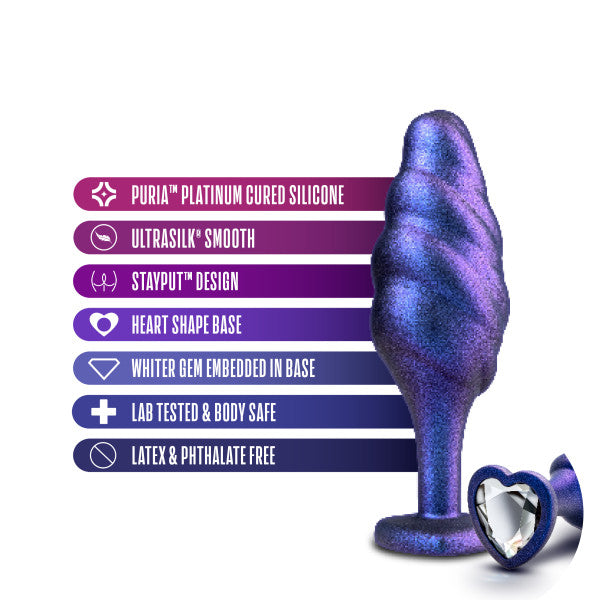 Anal Adventures Matrix Bumped Bling Plug Sapphire