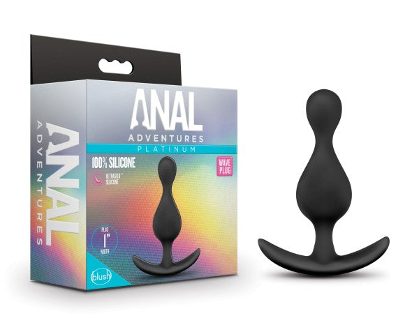 Anal Adventures Platinum Wave Plug Black