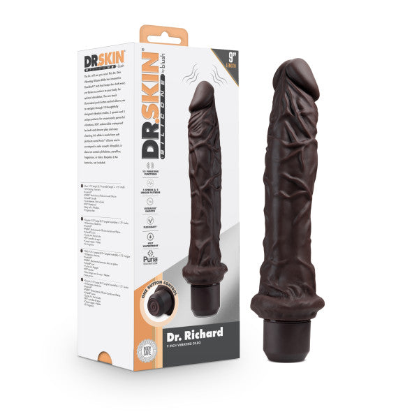 Dr. Skin Silicone Dr. Richard 9in Vibrating Dildo