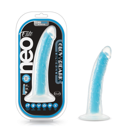 Neo Elite Glow In The Dark 7.5in Dual Density Cock