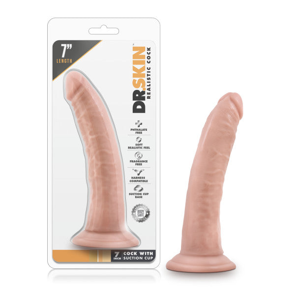 Dr Skin 7" Cock W Suction Cup