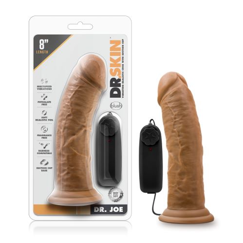 Dr. Skin Dr. Joe 8in Vibrating Cock W/ Suction Cup