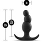 Anal Adventures Platinum Stacked Plug Black