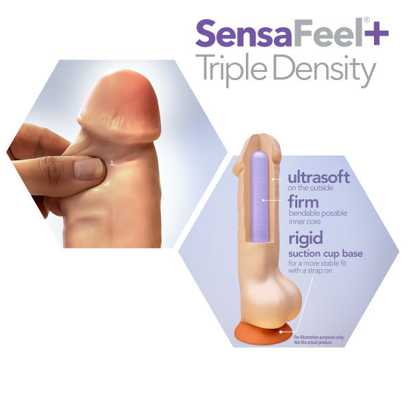 Dr Skin Plus 8in Posable Dildo W/ Balls