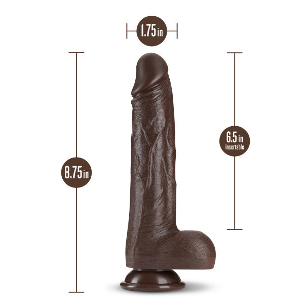 Dr Skin Dr Murphy 8in Dildo Thrusting Chocolate