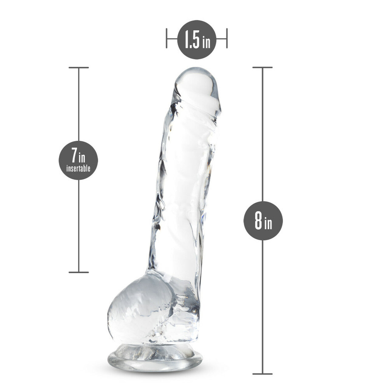 Naturally Yours 8in Diamond Crystalline Dildo