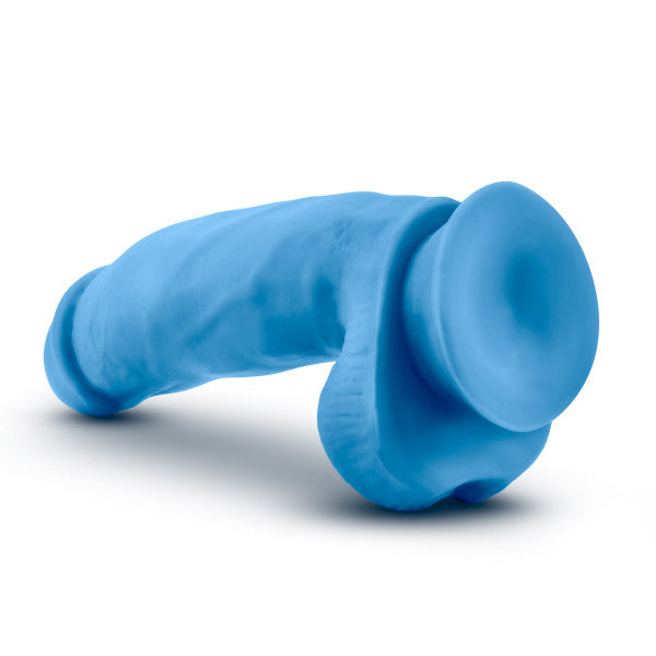 Neo Elite 7in Silicone Dual Density Cock W/ Balls Neon