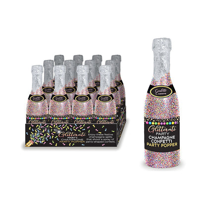 Glitterati Champagne Confetti Poppers 12pc Display