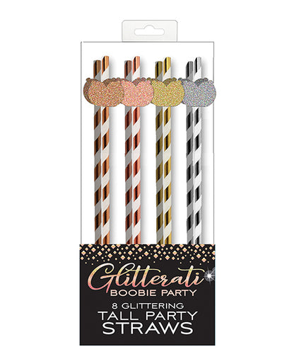 Glitterati Boobie Tall Party Straws