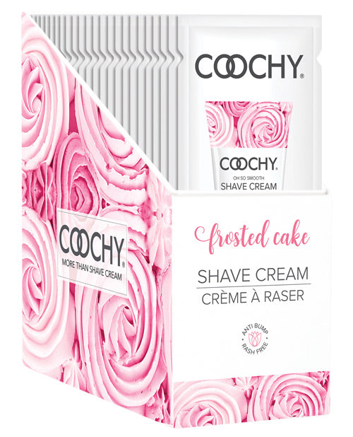 Coochy Shave Cream Frosted Cake Foil 15 Ml 24pc Display