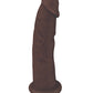 Fleshstixxx 7in Silicone Dildo No Balls Chocolate