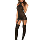 Sheer Garter Dress Black