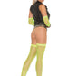 Fishnet Thigh High Neon