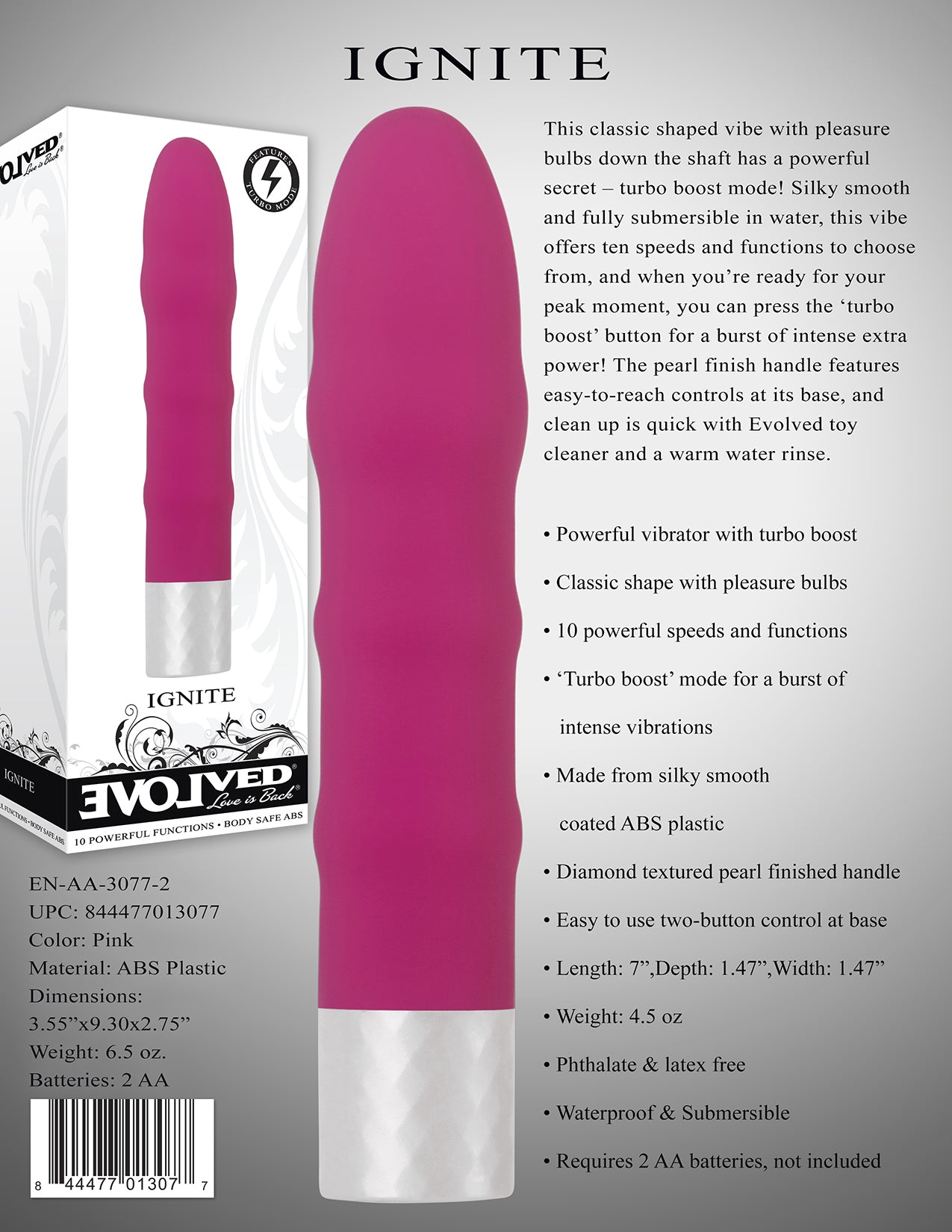 Evolved Ignite Pink Vibrator