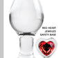 Adam & Eve Red Heart Gem Glass Plug