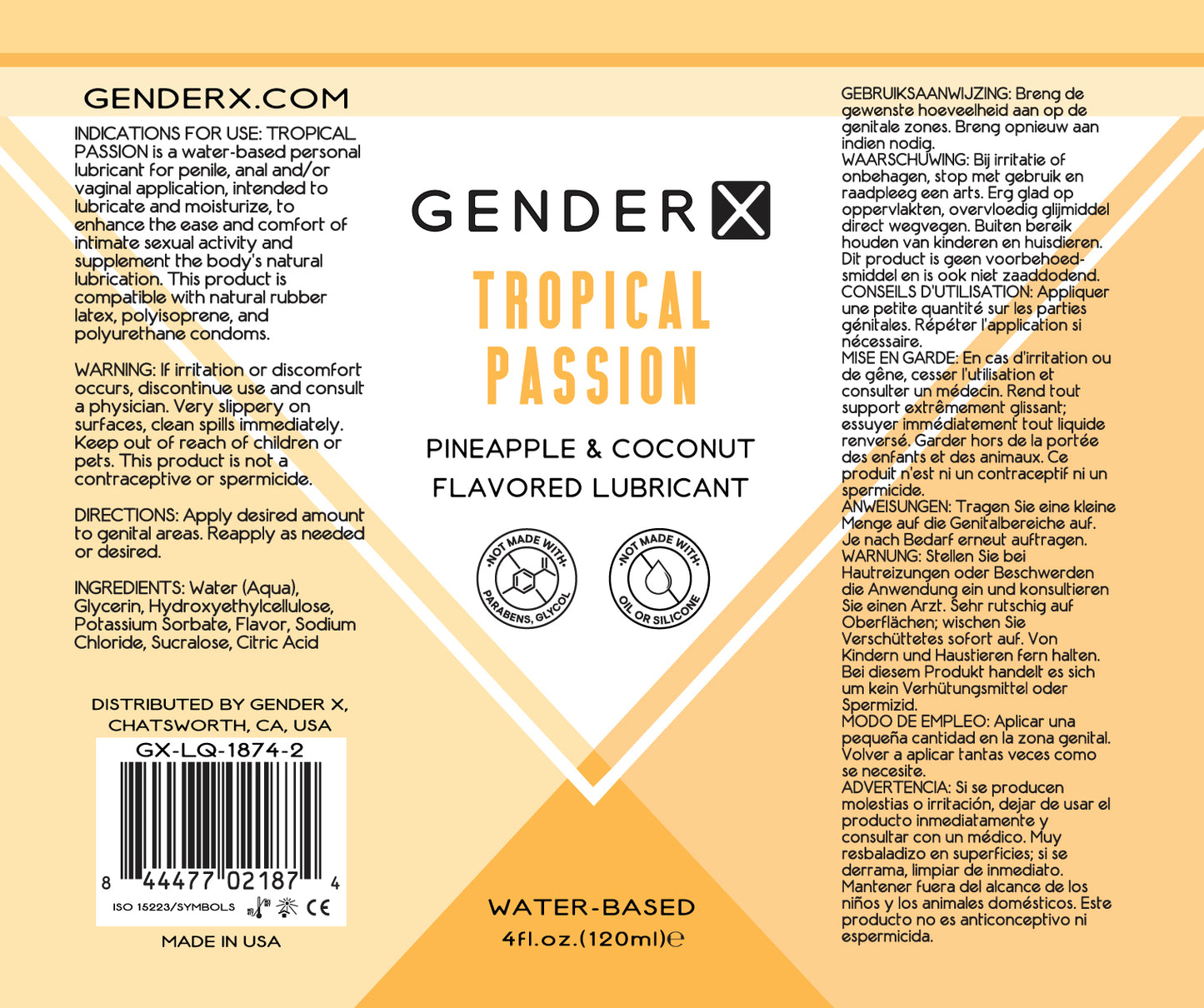 Gender X Tropical Passion Lube Flavored