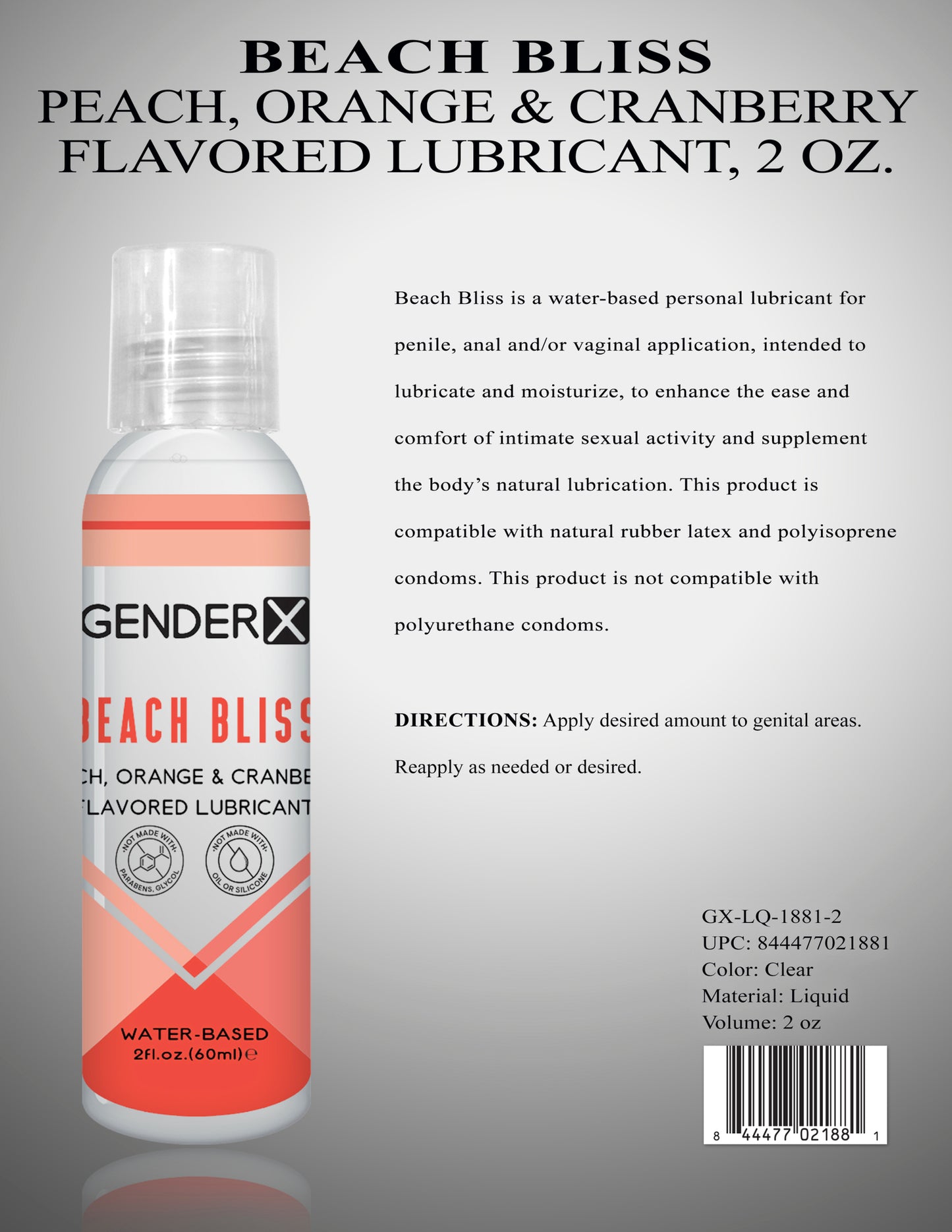 Gender X Beach Bliss Flavored Lube