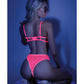 Glow Sweet Escape Open Cup Bra Set Neon Pink