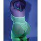 Glow Moonbeam Crotchless Bodystocking Neon Green Q/s