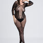 Fifty Shades Captivate Plus Size Black Lace Spanking Bodystocking O/s