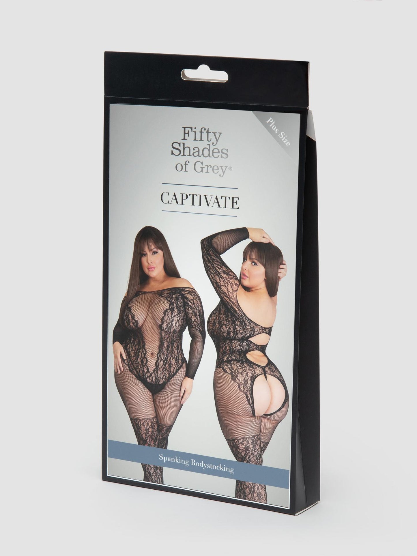 Fifty Shades Captivate Plus Size Black Lace Spanking Bodystocking O/s